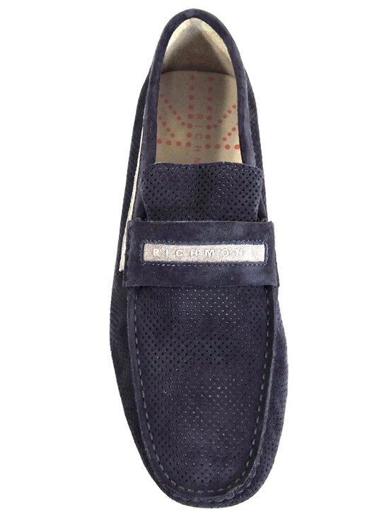 RICHMOND ?? MEN\'S BLUE SOFT SUEDE COMFORT FLAT SUMMER MOCCASINS main image 6